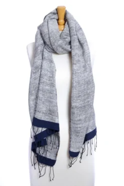 Swahili African Modern Ethiopian Stella Shawl - Blue Accessories