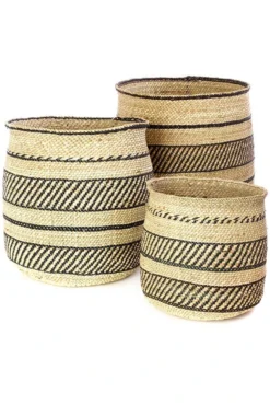 Swahili African Modern Iringa Baskets - Black Accents Best Sellers