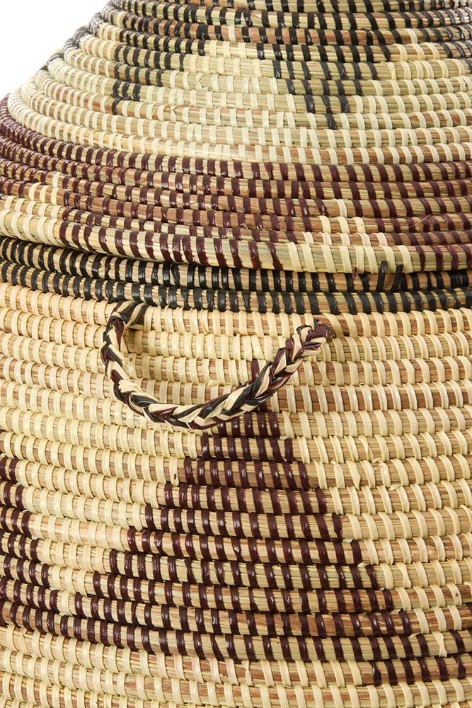 Swahili African Modern Large Black And Cream Dune Laundry Hamper Basket 4 Swahili African Modern Large Black And Cream Dune Laundry Hamper Basket