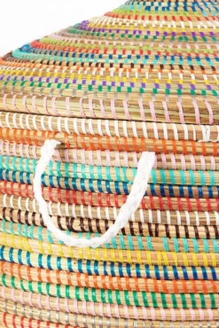 Swahili African Modern Large Rainbow Prayer Mat Hamper Home Goods