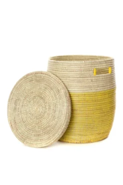 Swahili African Modern Lemon Dipped Hamper Basket Best Sellers