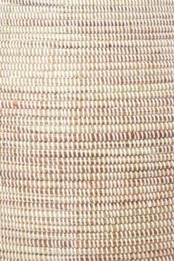 Swahili African Modern Senegalese Tall White Bongo Hamper Basket Best Sellers