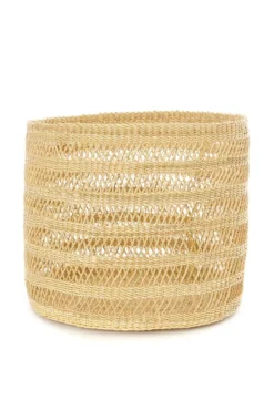 Swahili African Modern Home Goods Lace Weave Basket Bin Set