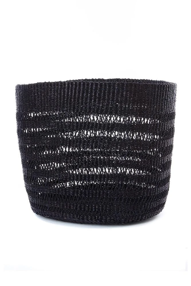 Swahili African Modern Raven Veta Vera Lace Weave Basket Bins Set Home Goods 4 Swahili African Modern Raven Veta Vera Lace Weave Basket Bins Set Home Goods