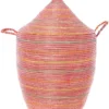 Swahili African Modern Home Goods Large Sunrise Stripes Laundry Hamper Basket