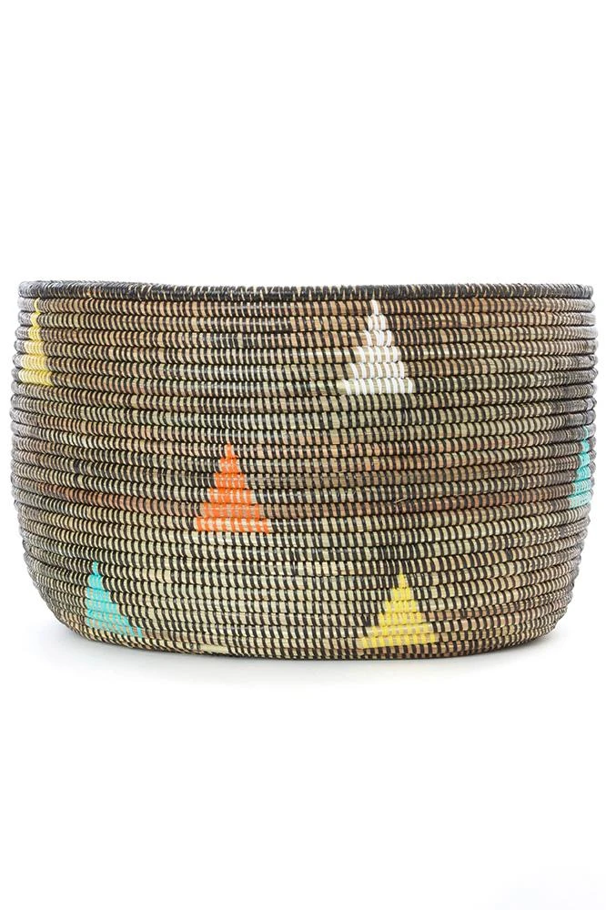 Swahili African Modern Baskets Teranga Triangles Knitting Basket 4 Swahili African Modern Baskets Teranga Triangles Knitting Basket