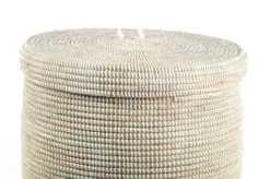 Swahili African Modern White Sand Dune Hamper Set