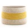 Swahili African Modern Yellow And White Knitting Basket Home Goods 1 Swahili African Modern Yellow And White Knitting Basket Home Goods