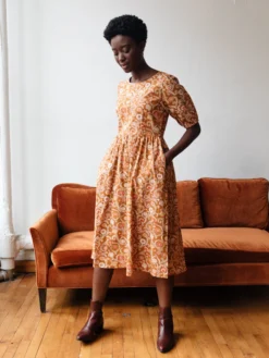 Mata Traders Sydney Paprika Suzani Midi Dress Clothing