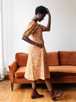 Mata Traders Sydney Paprika Suzani Midi Dress Clothing