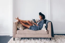 Symbology Sale Art Deco Lounge Robe - Navy + Cream