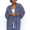 Symbology Sale Art Deco Lounge Robe - Navy + Cream 1 Symbology Sale Art Deco Lounge Robe - Navy + Cream
