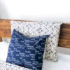 Symbology Best Sellers Art Deco/Stylized Feather Reversible Pillowcase - Navy + Cream