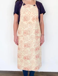 Symbology Dancing Umbrellas + Ginkgo Leaf Reversible Apron Home Goods