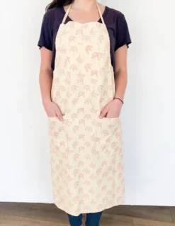 Symbology Dancing Umbrellas + Ginkgo Leaf Reversible Apron Home Goods