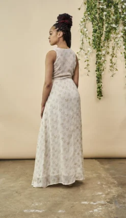 Symbology Ginkgo Leaf Maxi Dress Special Occasion