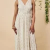 Symbology Ginkgo Leaf Maxi Dress Special Occasion