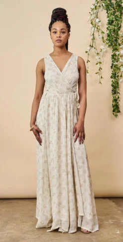Symbology Ginkgo Leaf Maxi Dress Special Occasion