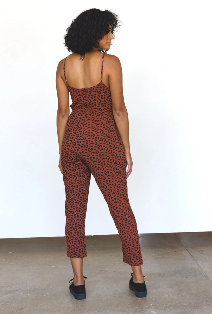 Symbology Leopard Strappy Jumpsuit - Sierra + Black 4 Symbology Leopard Strappy Jumpsuit - Sierra + Black