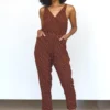 Symbology Leopard Strappy Jumpsuit - Sierra + Black 1 Symbology Leopard Strappy Jumpsuit - Sierra + Black