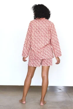 Symbology Best Sellers Leopard Pajama Set - Blush + Berry