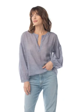 Synergy Organic Clothing Amber Top - Navy Checked Sale