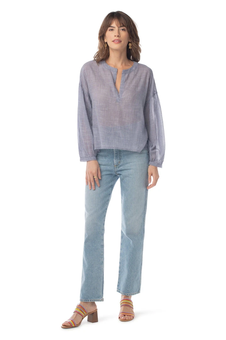 Synergy Organic Clothing Amber Top - Navy Checked Sale 6 Synergy Organic Clothing Amber Top - Navy Checked Sale