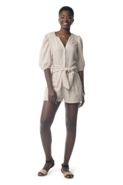 Synergy Organic Clothing Cadence Romper - Chateau Gray Sale