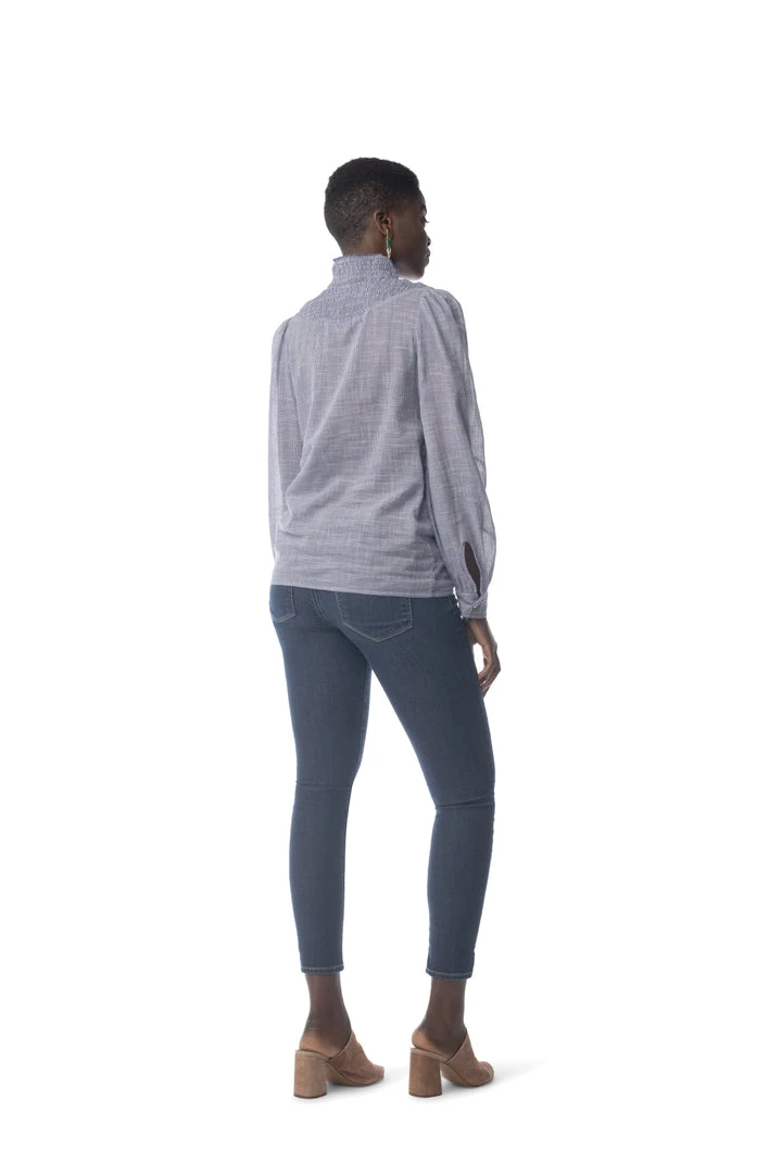 Synergy Organic Clothing Delphina Top - Navy Checked Best Sellers 6 Synergy Organic Clothing Delphina Top - Navy Checked Best Sellers