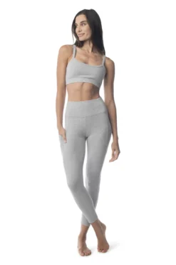 Synergy Organic Clothing Go To Yoga Bra - Heather Gray