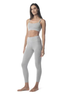 Synergy Organic Clothing Go To Yoga Bra - Heather Gray