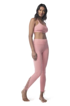 Synergy Organic Clothing Sale Lace Up Legging Pant - Mauve