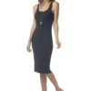 Synergy Organic Clothing Sale Rib Knit Foundation Dress - Black 2 Synergy Organic Clothing Sale Rib Knit Foundation Dress - Black