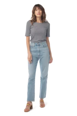 Synergy Organic Clothing Striped Column Tee - Black Sale 12 Synergy Organic Clothing Striped Column Tee - Black Sale