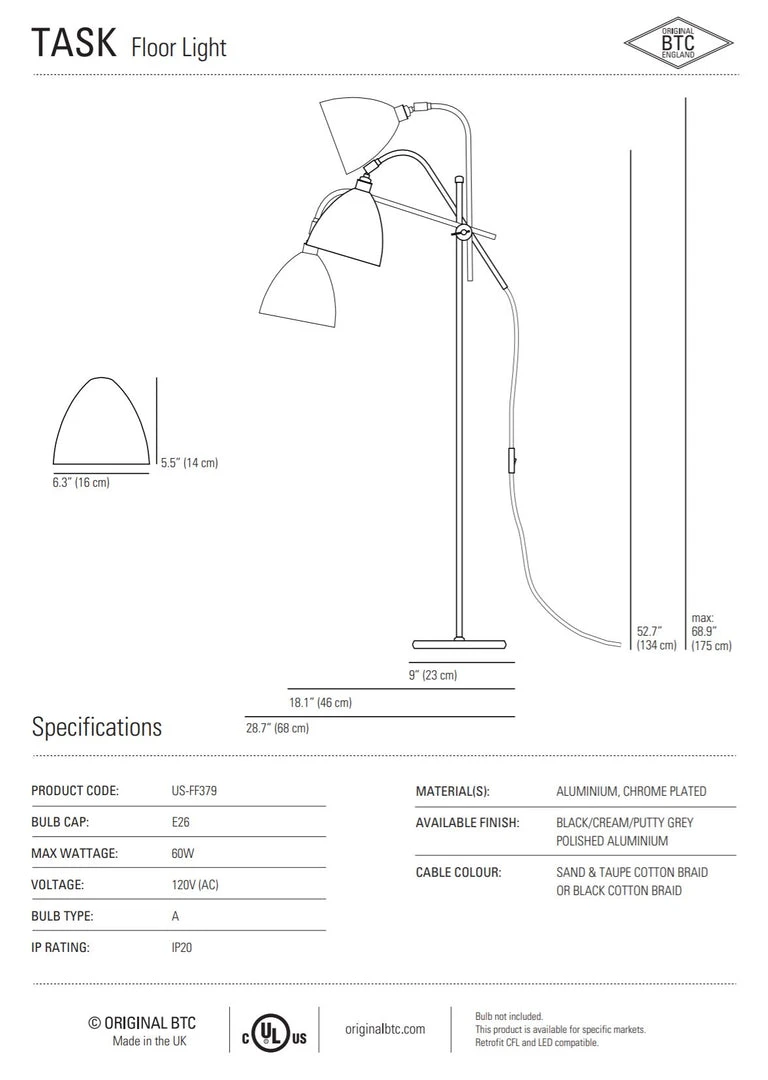 Ameico Task Floor Lamp Lighting 9 Ameico Task Floor Lamp Lighting
