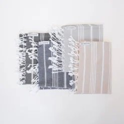 Amante Marketplace Home Goods Teleios Turkish Hand Towel - Gray