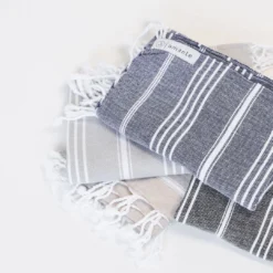 Amante Marketplace Home Goods Teleios Turkish Hand Towel - Gray