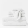 Coyuchi Temescal Ribbed Towels - Alpine White Home Goods
