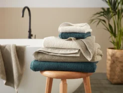 Coyuchi Best Sellers Temescal Ribbed Towels - Deep Ocean