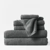 Coyuchi Home Goods Temescal Ribbed Towels - Shadow
