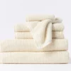 Coyuchi Temescal Ribbed Towels - Undyed