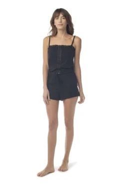 Synergy Organic Clothing Tencel Sleep Romper - Black