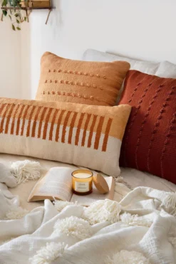 Casa Amarosa Terra Stripe Lumbar Pillow Cover Home Goods