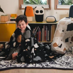 Anne Gates Studio Cozy Gifts Terrazzo Upcycled Throw Blanket