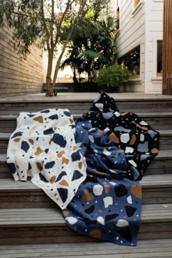 Anne Gates Studio Cozy Gifts Terrazzo Upcycled Throw Blanket
