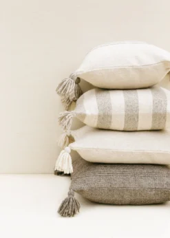 Territory Design Ancho Stripe Throw Pillow Cover - Gray