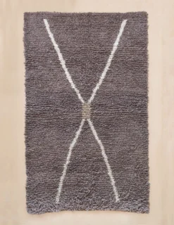 Territory Design Exis Wool Shag Rug - Cinder