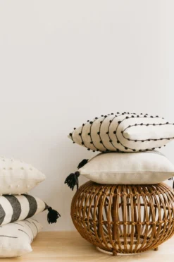 Territory Design Loops Throw Pillow Cover - Black Home Goods