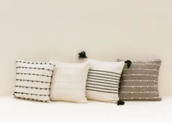 Territory Design Loops Throw Pillow Cover - Cream