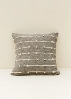 Territory Design Loops Throw Pillow Cover - Gray